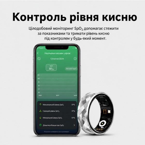 Фото - Смарт - кільце INSPIRE HSR12 Silver (HSR12-10-silver)